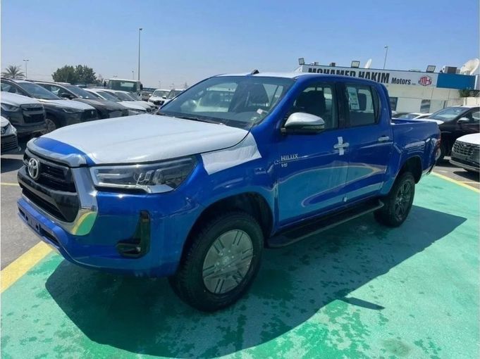 New Toyota Hilux VIII Facelift, 4.0 l, 2023 in Dubai by Mohamed Hakim Motors, Blue color. GCC Specs | AUTO.AE