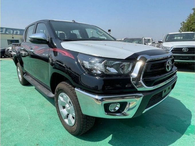 New Toyota Hilux VIII Facelift, 2.4 l, 2023 in Dubai by Mohamed Hakim Motors, Black color. GCC Specs | AUTO.AE