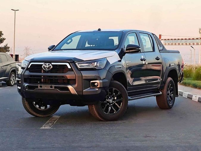 New Toyota Hilux VIII Facelift, 4.0 l, 2025 in Dubai by SK Motors, Grey color. GCC Specs | AUTO.AE
