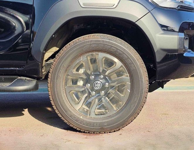 New Toyota Hilux VIII Facelift, 4.0 l, 2025 in Dubai by SK Motors, Black color. GCC Specs | AUTO.AE