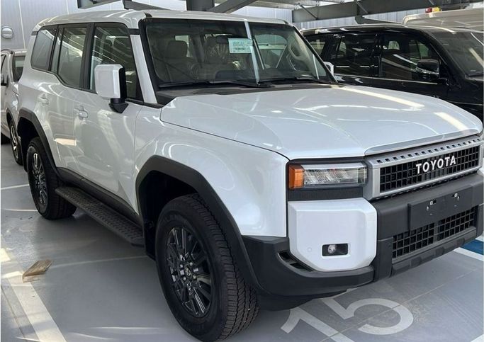 New Toyota Land Cruiser Prado 250 Series, 2.4 l, 2024 in Dubai by Mohamed Hakim Motors, White color. GCC Specs | AUTO.AE