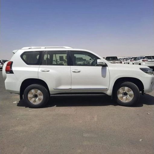 New Toyota Land Cruiser Prado 150 Series Facelift 3, 4.0 l, 2023 in Dubai by Mohamed Hakim Motors, White color. GCC Specs | AUTO.AE