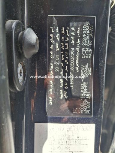 Подержанный Toyota Land Cruiser Prado 150 Series, 2.7 л, 2012 в Дубае от Alhamd Motors Черный цвет. GCC | AUTO.AE