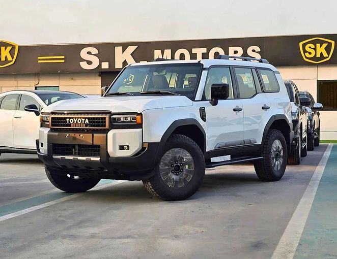 New Toyota Land Cruiser Prado 250 Series, 2.8 l, 2025 in Dubai by SK Motors, White color. GCC Specs | AUTO.AE