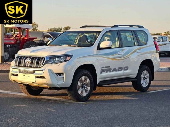 New Toyota Land Cruiser Prado 150 Series Facelift 3, 4.0 l, 2023 in Dubai by SK Motors, White color. GCC Specs | AUTO.AE