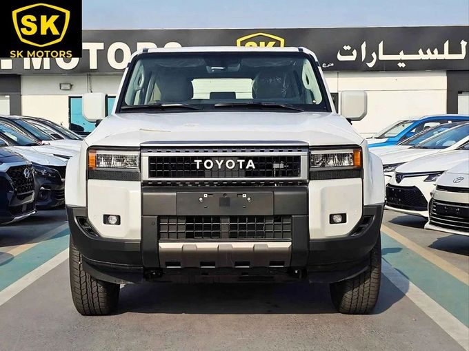 New Toyota Land Cruiser Prado 250 Series, 2.7 l, 2024 in Dubai by SK Motors, White color. GCC Specs | AUTO.AE