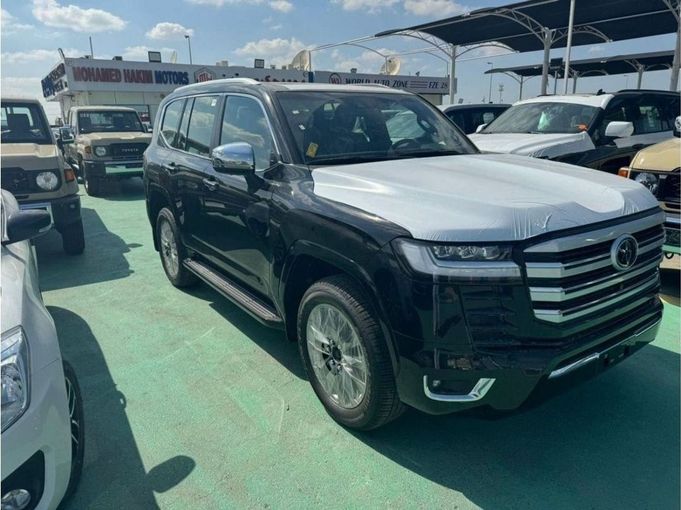 New Toyota Land Cruiser 300 Series, 3.4 l, 2023 in Dubai by Mohamed Hakim Motors, Black color. GCC Specs | AUTO.AE