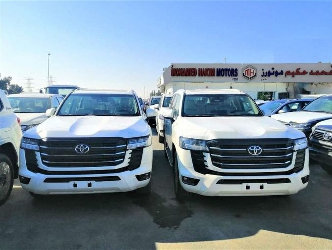 New Toyota Land Cruiser 300 Series, 4.0 l, 2023 in Dubai by Mohamed Hakim Motors, White color. GCC Specs | AUTO.AE