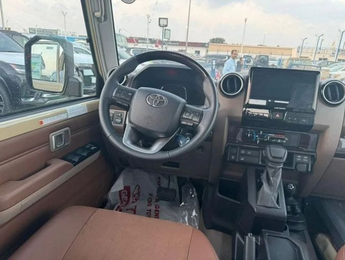 New Toyota Land Cruiser 70 Series Facelift 2, 2.8 l, 2024 in Dubai by Mohamed Hakim Motors, Beige color. GCC Specs | AUTO.AE
