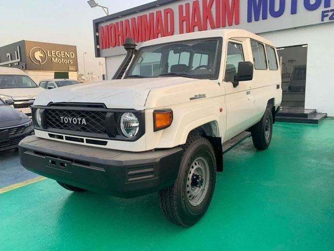 New Toyota Land Cruiser 70 Series Facelift 2, 4.0 l, 2024 in Dubai by Mohamed Hakim Motors, White color. GCC Specs | AUTO.AE