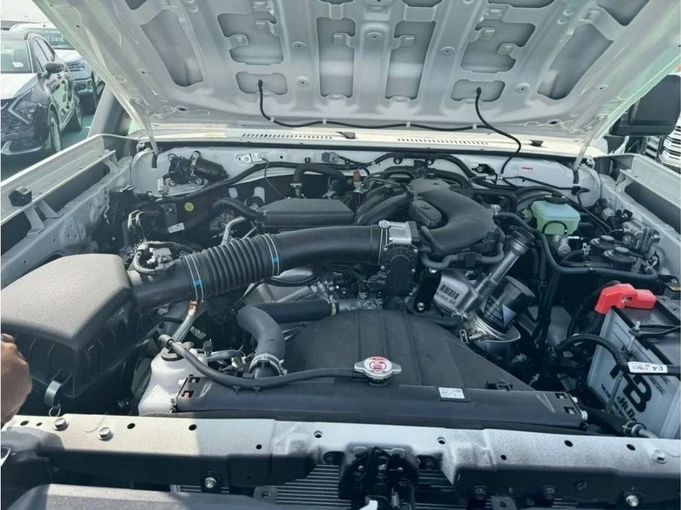 New Toyota Land Cruiser 70 Series Facelift 2, 4.5 l, 2024 in Dubai by Mohamed Hakim Motors, White color. GCC Specs | AUTO.AE