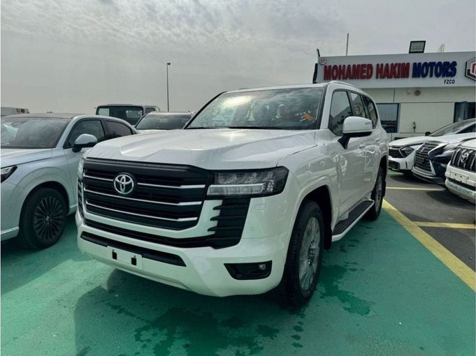 New Toyota Land Cruiser 300 Series, 4.0 l, 2024 in Dubai by Mohamed Hakim Motors, White color. GCC Specs | AUTO.AE