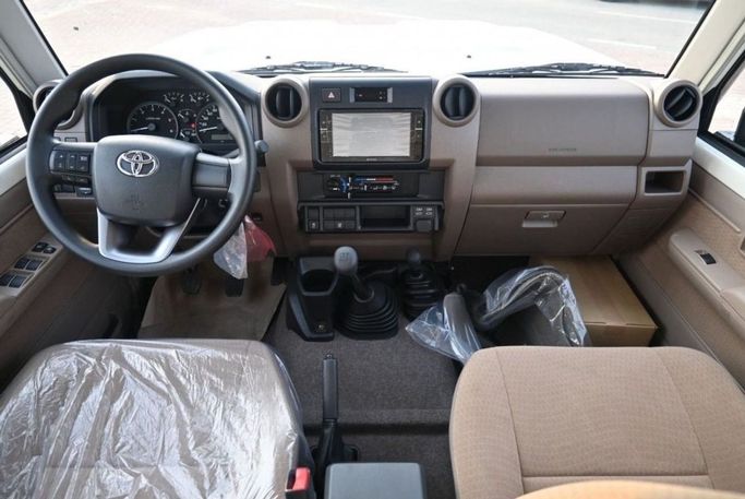 New Toyota Land Cruiser 70 Series Facelift 2, 4.5 l, 2024 in Dubai by Mohamed Hakim Motors, White color. GCC Specs | AUTO.AE