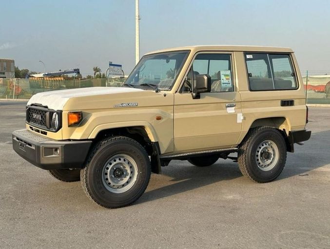 New Toyota Land Cruiser 70 Series Facelift 2, 4.0 l, 2024 in Dubai by Mohamed Hakim Motors, Yellow color. GCC Specs | AUTO.AE