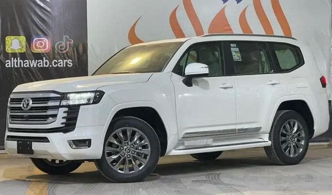 New Toyota Land Cruiser 300 Series, 3.4 l, 2024 in Dubai by Mohamed Hakim Motors, White color. GCC Specs | AUTO.AE