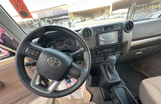 New Toyota Land Cruiser 70 Series Facelift 2, 2.8 l, 2024 in Dubai by Mohamed Hakim Motors, Beige color. GCC Specs | AUTO.AE