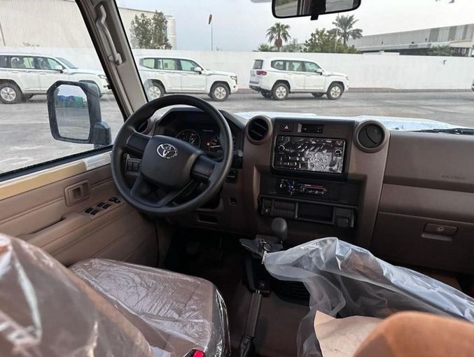 New Toyota Land Cruiser 70 Series Facelift 2, 4.5 l, 2024 in Dubai by Mohamed Hakim Motors, Beige color. GCC Specs | AUTO.AE