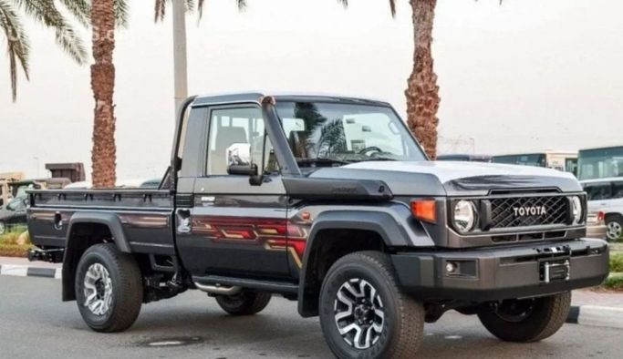 New Toyota Land Cruiser 70 Series Facelift 2, 2.8 l, 2024 in Dubai by Mohamed Hakim Motors, Black color. GCC Specs | AUTO.AE