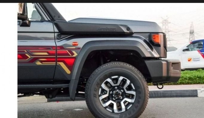 New Toyota Land Cruiser 70 Series Facelift 2, 2.8 l, 2024 in Dubai by Mohamed Hakim Motors, Black color. GCC Specs | AUTO.AE
