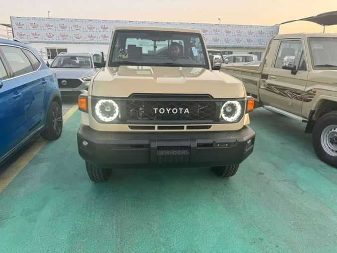 New Toyota Land Cruiser 70 Series Facelift 2, 2.8 l, 2024 in Dubai by Mohamed Hakim Motors, Beige color. GCC Specs | AUTO.AE