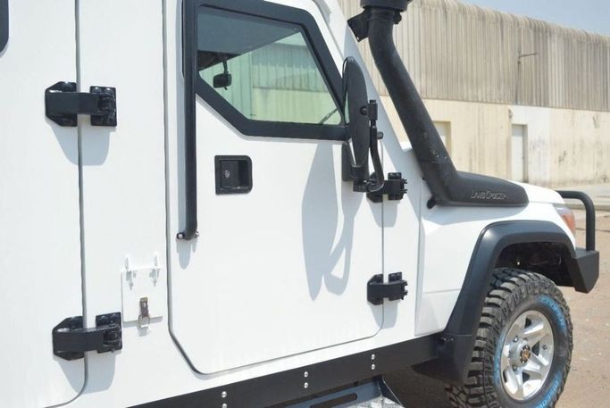 New Toyota Land Cruiser 70 Series Facelift 2, 4.5 l, 2023 in Dubai by Mohamed Hakim Motors, White color. GCC Specs | AUTO.AE