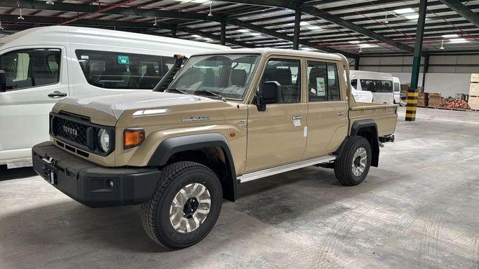 New Toyota Land Cruiser 70 Series Facelift, 4.5 l, 2023 in Dubai by Mohamed Hakim Motors, Beige color. GCC Specs | AUTO.AE