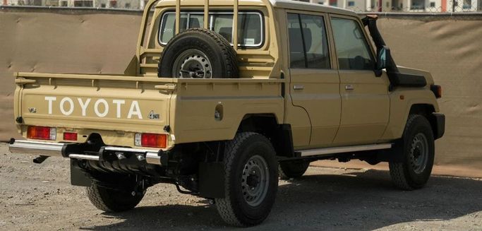New Toyota Land Cruiser 70 Series Facelift, 4.5 l, 2023 in Dubai by Mohamed Hakim Motors, Beige color. GCC Specs | AUTO.AE
