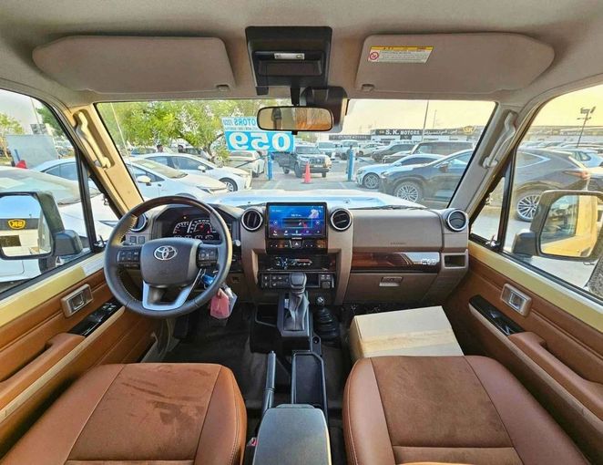 New Toyota Land Cruiser 70 Series Facelift 2, 2.8 l, 2025 in Dubai by SK Motors, Beige color. GCC Specs | AUTO.AE