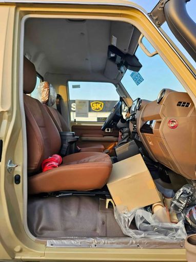 New Toyota Land Cruiser 70 Series Facelift 2, 2.8 l, 2025 in Dubai by SK Motors, Beige color. GCC Specs | AUTO.AE