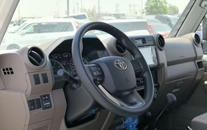 New Toyota Land Cruiser 70 Series Facelift 2, 4.5 l, 2025 in Dubai by SK Motors, White color. GCC Specs | AUTO.AE