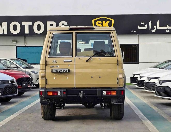New Toyota Land Cruiser 70 Series Facelift 2, 4.0 l, 2025 in Dubai by SK Motors, Beige color. GCC Specs | AUTO.AE