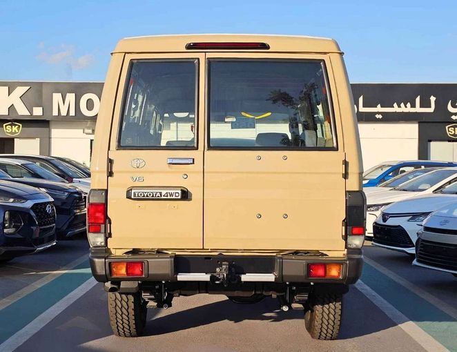 New Toyota Land Cruiser 70 Series Facelift 2, 4.0 l, 2025 in Dubai by SK Motors, Beige color. GCC Specs | AUTO.AE