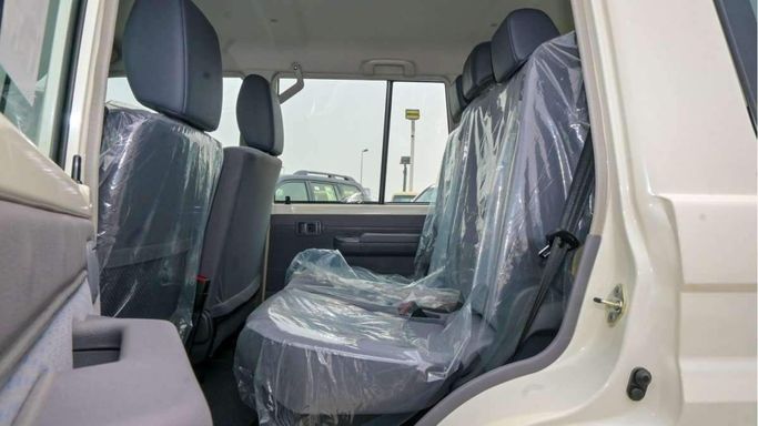 New Toyota Land Cruiser 70 Series Facelift 2, 4.0 l, 2024 in Dubai by F7 Motors, White color. GCC Specs | AUTO.AE