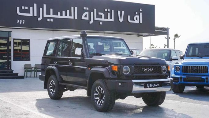 New Toyota Land Cruiser 70 Series Facelift 2, 4.0 l, 2024 in Dubai by F7 Motors, Black color. GCC Specs | AUTO.AE