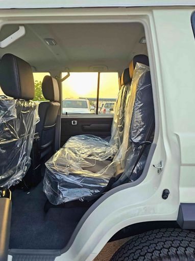 New Toyota Land Cruiser 70 Series Facelift 2, 4.0 l, 2025 in Dubai by SK Motors, White color. GCC Specs | AUTO.AE