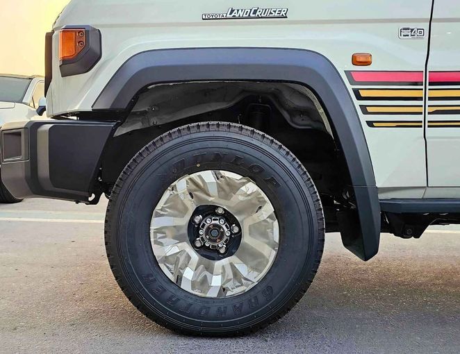 New Toyota Land Cruiser 70 Series Facelift 2, 4.0 l, 2025 in Dubai by SK Motors, White color. GCC Specs | AUTO.AE