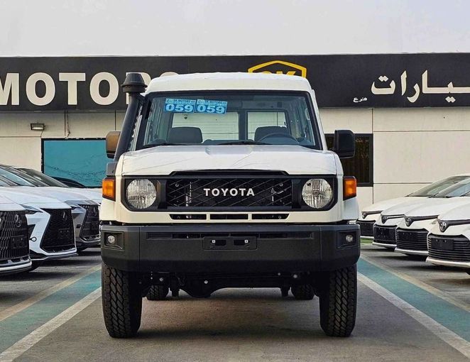 New Toyota Land Cruiser 70 Series Facelift 2, 4.0 l, 2025 in Dubai by SK Motors, White color. GCC Specs | AUTO.AE