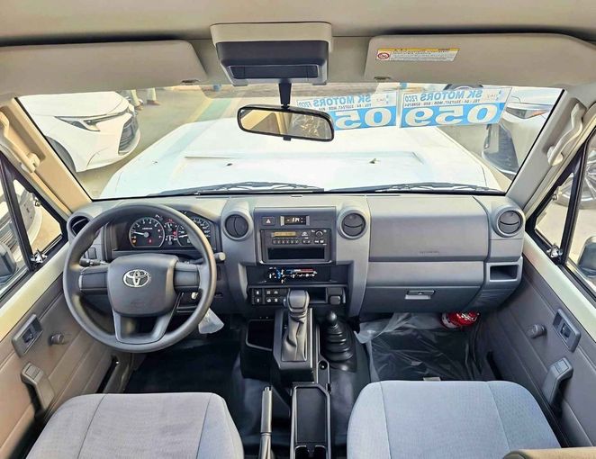 New Toyota Land Cruiser 70 Series Facelift 2, 4.0 l, 2025 in Dubai by SK Motors, White color. GCC Specs | AUTO.AE