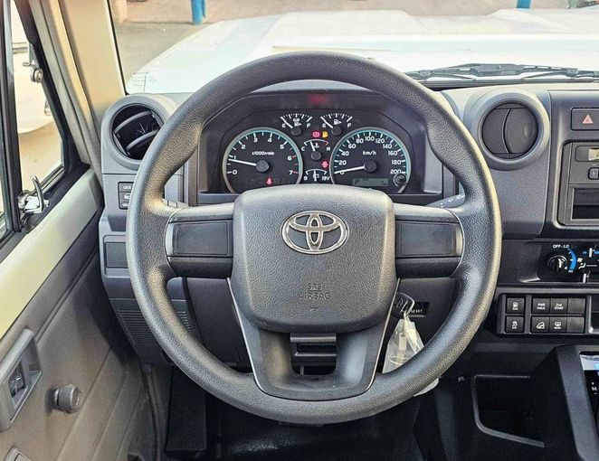 New Toyota Land Cruiser 70 Series Facelift 2, 4.0 l, 2025 in Dubai by SK Motors, White color. GCC Specs | AUTO.AE
