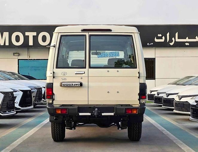 New Toyota Land Cruiser 70 Series Facelift 2, 4.0 l, 2025 in Dubai by SK Motors, White color. GCC Specs | AUTO.AE