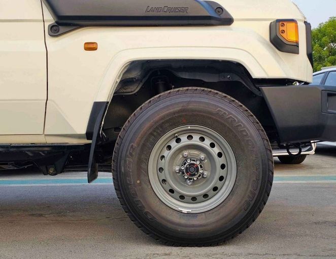 New Toyota Land Cruiser 70 Series Facelift 2, 4.0 l, 2025 in Dubai by SK Motors, White color. GCC Specs | AUTO.AE