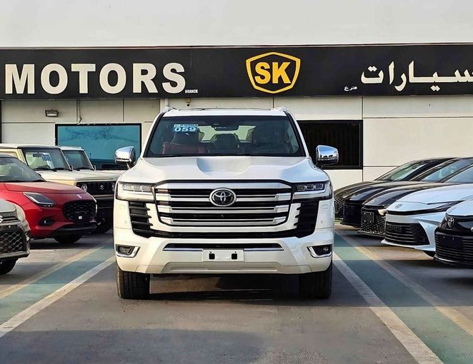 New Toyota Land Cruiser 300 Series, 3.3 l, 2022 in Dubai by SK Motors, White color. GCC Specs | AUTO.AE