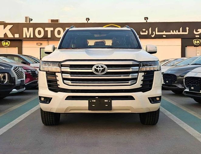 New Toyota Land Cruiser 300 Series, 3.3 l, 2024 in Dubai by SK Motors, White color. GCC Specs | AUTO.AE