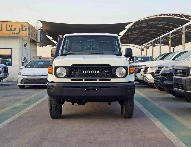 New Toyota Land Cruiser 70 Series Facelift 2, 4.5 l, 2025 in Dubai by SK Motors, White color. GCC Specs | AUTO.AE