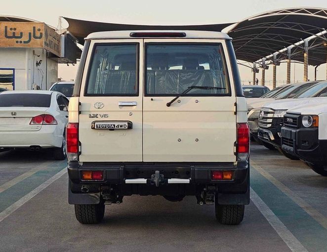 New Toyota Land Cruiser 70 Series Facelift 2, 4.0 l, 2024 in Dubai by SK Motors, White color. GCC Specs | AUTO.AE