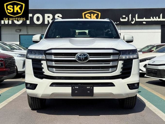 New Toyota Land Cruiser 300 Series, 3.3 l, 2025 in Dubai by SK Motors, White color. GCC Specs | AUTO.AE