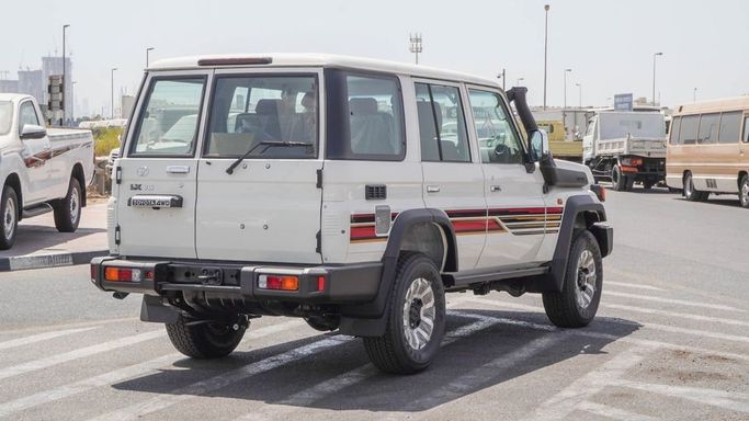 New Toyota Land Cruiser 70 Series Facelift 2, 4.0 l, 2025 in Dubai by Najem Motors, White color. GCC Specs | AUTO.AE
