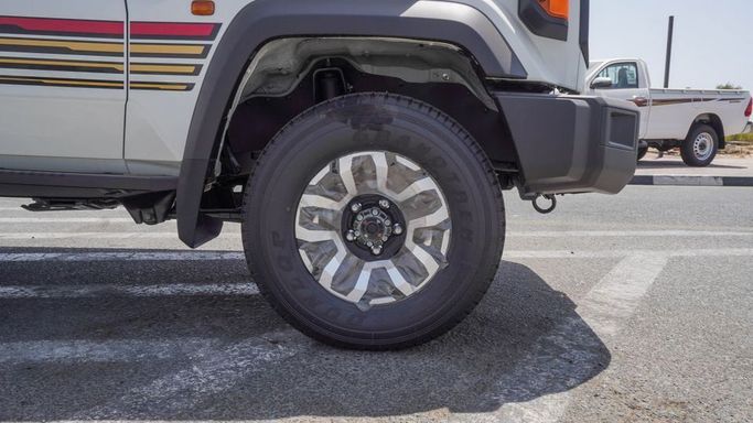 New Toyota Land Cruiser 70 Series Facelift 2, 4.0 l, 2025 in Dubai by Najem Motors, White color. GCC Specs | AUTO.AE