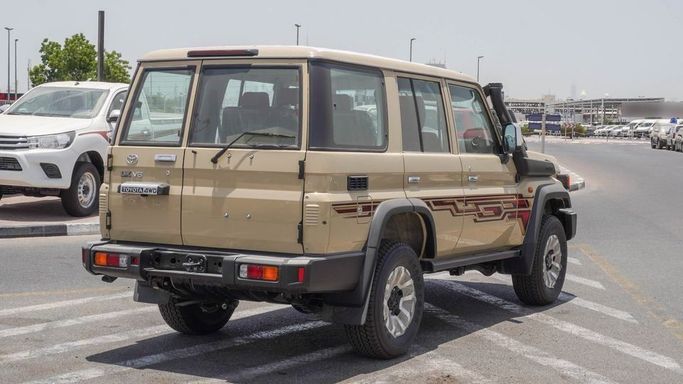 New Toyota Land Cruiser 70 Series Facelift 2, 4.0 l, 2025 in Dubai by Najem Motors, Beige color. GCC Specs | AUTO.AE