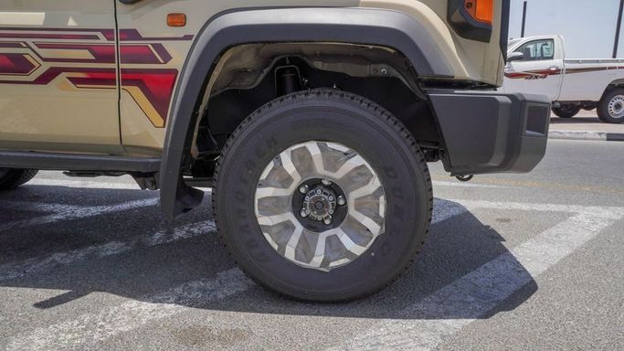 New Toyota Land Cruiser 70 Series Facelift 2, 4.0 l, 2025 in Dubai by Najem Motors, Beige color. GCC Specs | AUTO.AE